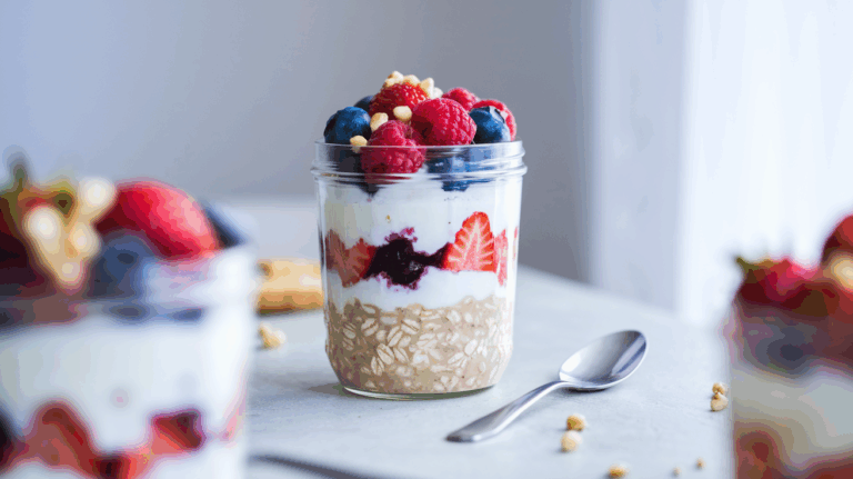 Overnight Oats Rezept mit Beeren, das dich morgens glücklich macht